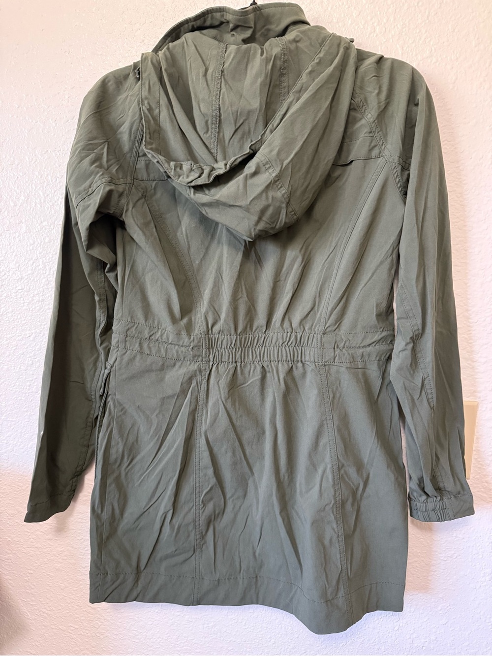 Eddie Bauer Olive Green Lightweight Hooded Anorak Jacket - Picture 5 of 5
